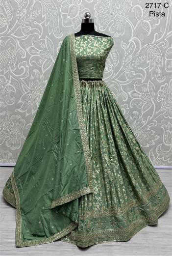 DN 2717 BY SAGAR IMPEX SEQUIN EMBROIDERY WORK LEHENGA CHOLI MANUFACTURER IN GUJARAT